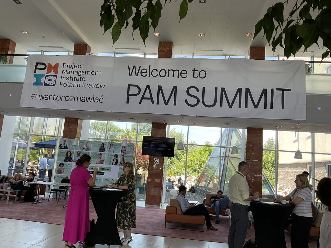 Welcome to PAM Summit banner, PMI Poland Kraków chapter